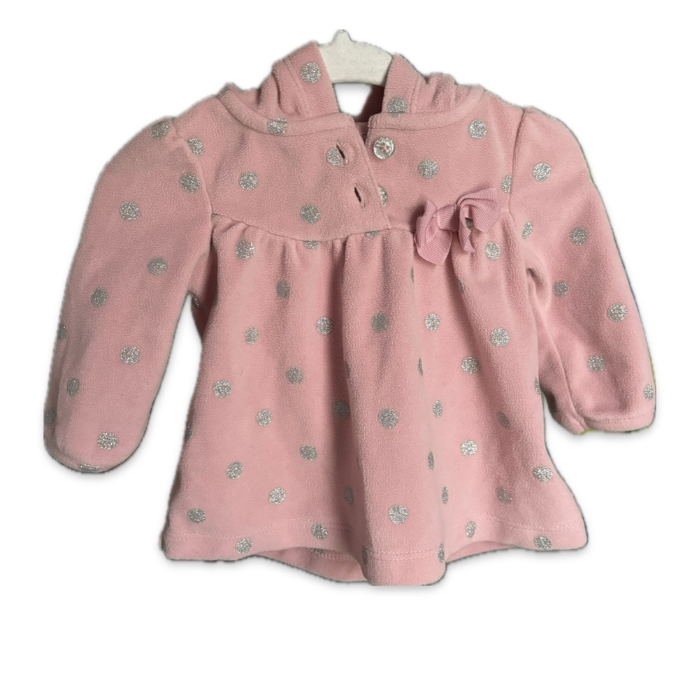 22- Carter’s Child of mine, pink sweater with dots, size 3months